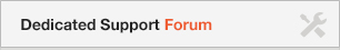 Dedicated support forum