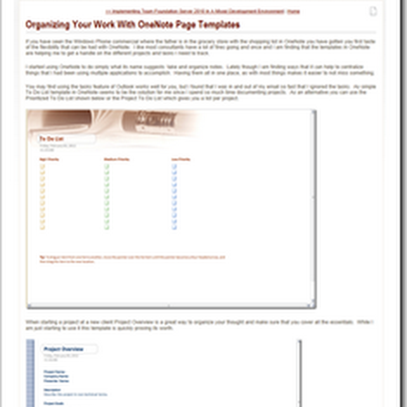 Stop copy-n-pasting your pages... OneNote page templates are click-click easy...