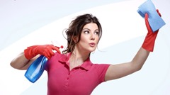 young housewife cleaning young housewife cleaning