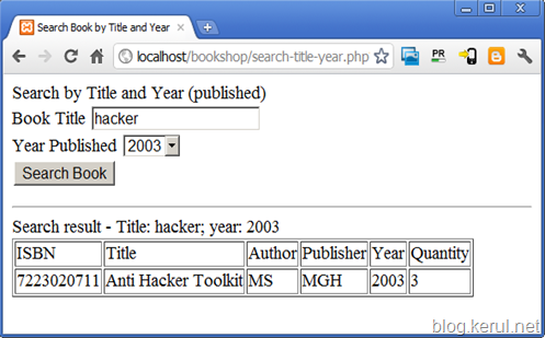 search books by title and year