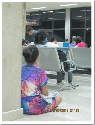 waiting for our HK flight -- at the Mactan Cebu International Airport