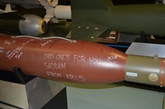 Bunker Buster type of bomb using on Sadam's Headquarters