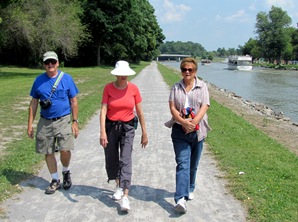1308183 Aug 21 Bill Ann Barb Walking Along Canal