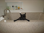 Oh boy! Another bath. However, it really isn't so bad becaue this tub is so deep and roomy.