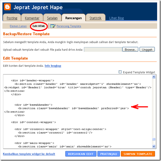 kode HTML elemen gadget dibawah header 2 kode HTML elemen gadget dibawah header 2