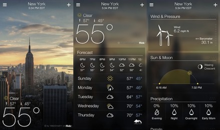 Best Weather App: Yahoo! Weather