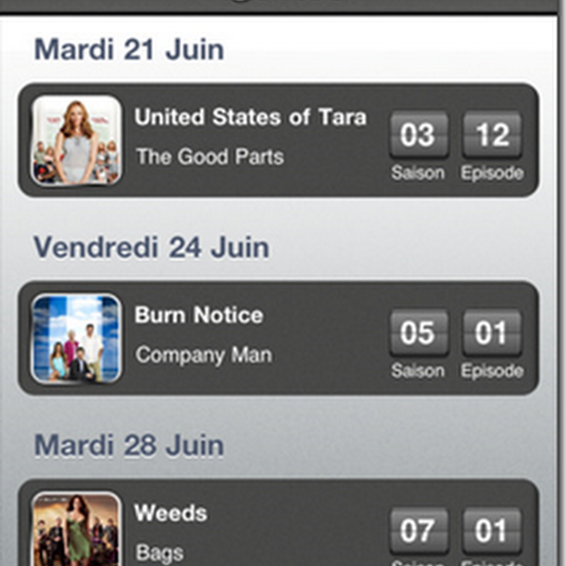 Une application iPhone pour ne plus rater un épisode de sa série préférée.