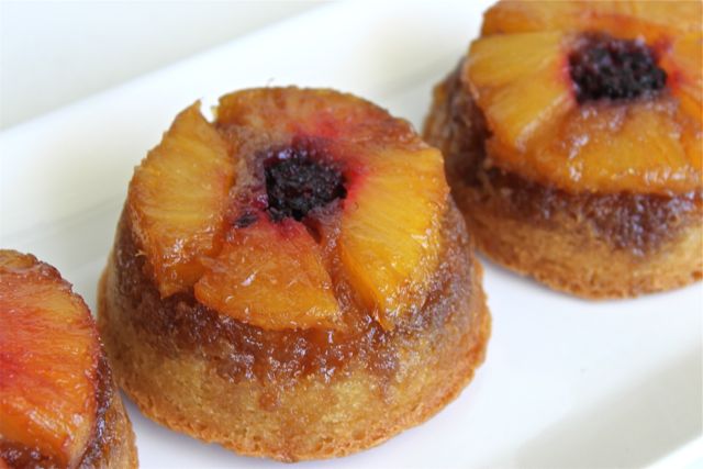 Mini Pineapple {Coconut} Upside-Down Cakes