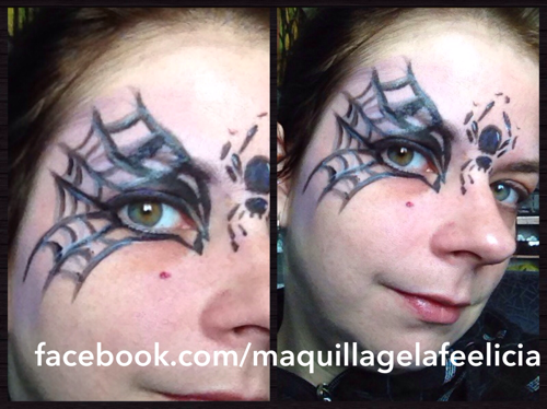 Spider woman sexy spider web face painting