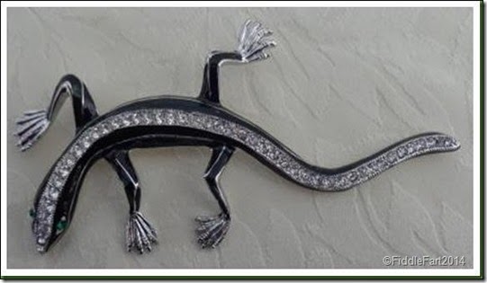 jewelled lizard brooch