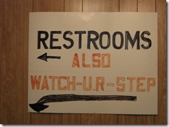 van horn bathroom sign