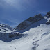 Looking back around 1600 m. Chalchhorn couloir to the right, the way to the panixer pass in the middle.