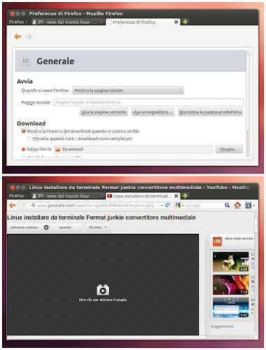 Firefox 15 - arrivare la nuova finestra opzioni e il blocco del plugin flash player