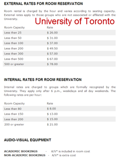 Rent a room at the University of Toronto (click to enlarge)