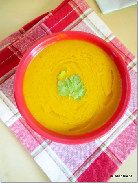 Indian Style Pumpkin Soup Recipe