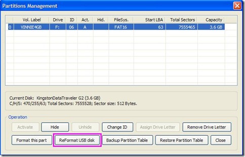 BOOTICE Reformat USB disk BOOTICE Reformat USB disk