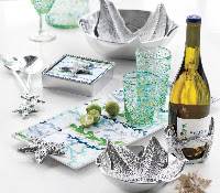 Starfish Serving Bowl $135.00 individual Bowls $48.00
Starfish Serving Set $48.00 Starfish Napkin Box $48.00
Seaweed Tray $58.00  Wine Cozy 44.00