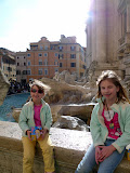 Trevi fountain in the evening, with our new Zhu Zhu pets!