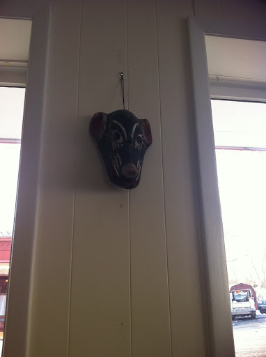 Places like the local coffee joint all had dog art on their walls!