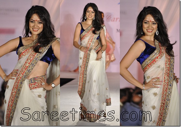 Vidya_Malwade_White_Designer_Saree