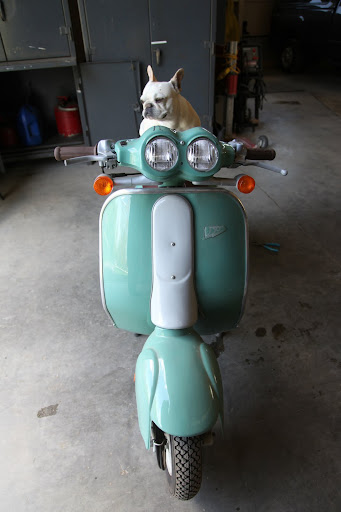 This machine was built by the italian motorcycle company Italjet.  Don't the headlamps give it lots of character?