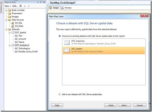 Choose spatial dataset Choose spatial dataset