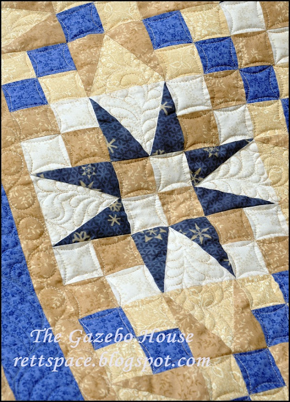 Indigo Stars quilt 006