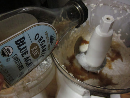 I add about a tablespoon of raw agave nectar, but you could use any sweetener.  This amount only balances taste, add more if you want your milk to be sweet.
