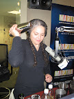 Lynnette shaking up the ingredients for the first drink.