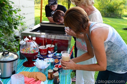 Cold Stone Creamery catering cart and sundae bar