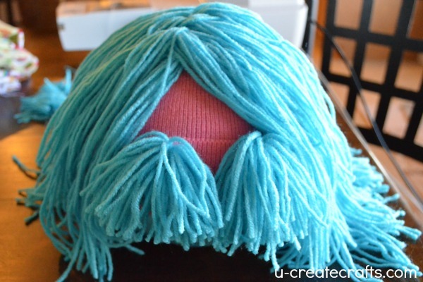 DIY Yarn Wig Tutorial 9
