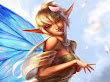 Elf Angel In Clouds