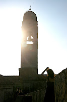 Shelley taking a photo of the bell tower