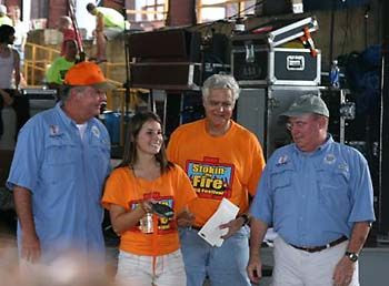 Bob &amp; Steve with Jiggy Piggy BBQ Team receiving one of many awards at Stokin the Fire BBQ contest in Birmingham, Al August 2006. Jiggy Piggy ended up Grand Champions