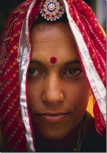 Desi aryan hindu wife with bindi fan image
