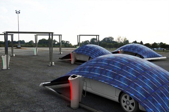 Garagem solar V-Tent 01