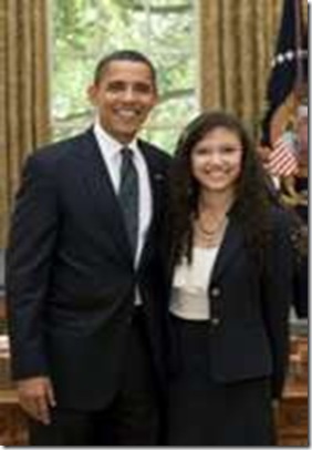 Zoe and President Obama