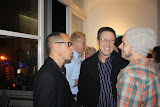 Pepe Villegas and guests at the opening reception of 
FolkloRican: The Art of Pepe Villegas
at NYU Wagner