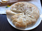 Onion-topped focaccia from a local bakery.