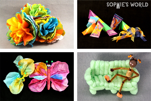 Trash party crafts