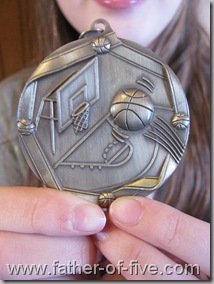 #4 of 5 with her Basketball Medal