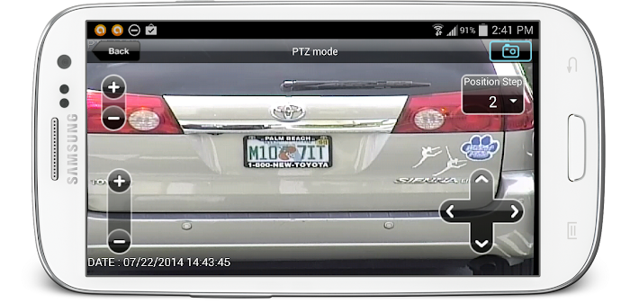 PTZ-A10X pan tilt zoom camera connected to an iDVR-PRO and controlled via the Android mobile app. For more information, please visit http://iDVR-PRO.com Android-App-PTZ-CCTV-Camera-Controls.png