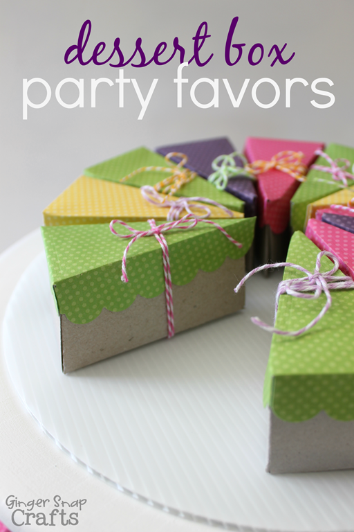 Dessert Box Party Favors with #LifestyleStudios #WeRMemoryKeepers #spon at GingerSnapCrafts.com