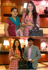 Reader Hrishikesh Deshpande and his wife Mayuri met actress Mahima Chaudhry at Hotel Rama International, Aurangabad.