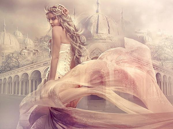 Girl In Dress Of White Wind, Magic Beauties 3