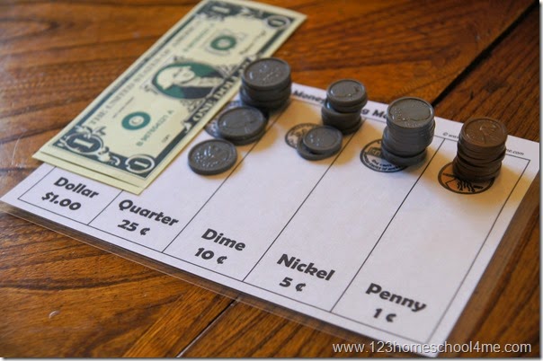 Sorting Money mat to help kindergarten and 1st grader practice counting money Sorting Money mat to help kindergarten and 1st grader practice counting money