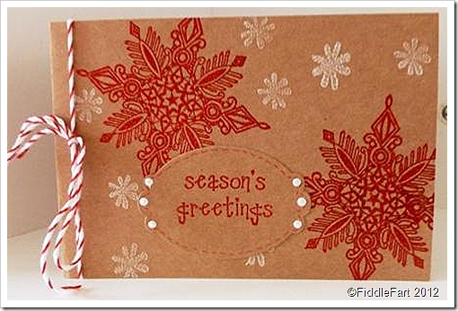 Kraft Snowflake Christmas Card