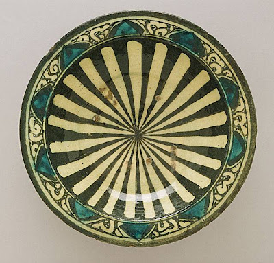 Bowl Egypt or Syria Bowl, 14th century Ceramic; Vessel, Fritware, underglaze-painted, Diameter: 10 3/4 in. (27.3 cm) The Madina Collection of Islamic Art, gift of Camilla Chandler Frost (M.2002.1.5) Art of the Middle East: Islamic Department.