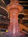 A large fountain at the Excalibur.