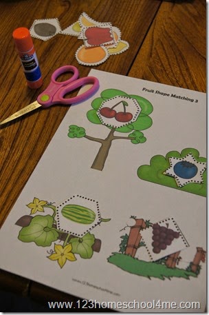 Fruit and Vegetable Shape Practice for Kids Fruit and Vegetable Shape Practice for Kids